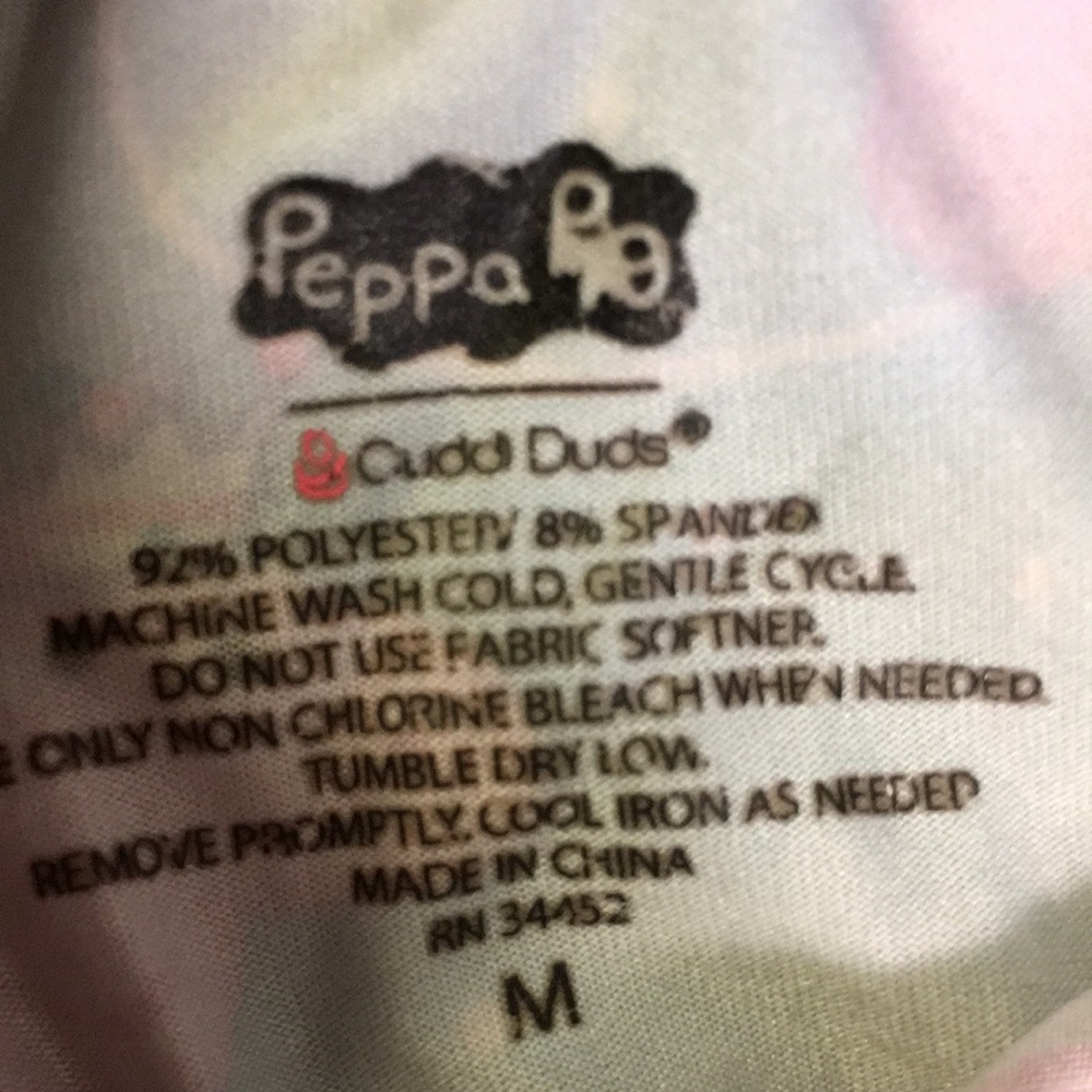 Peppa Pig Cuddl Duds Blue & Pink 2 Piece Long Underwear Base Layer Set Medium - Picture 3 of 7
